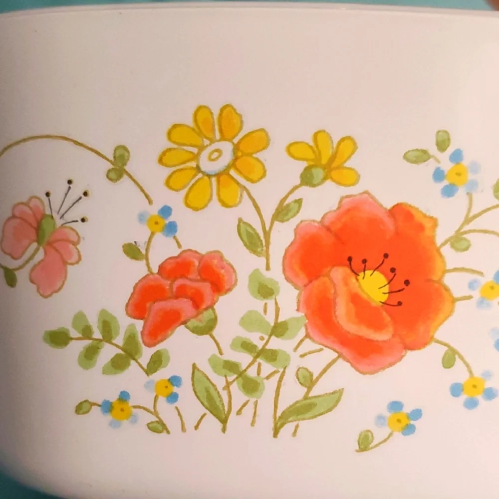 Corning Ware 3 Quart Wildflower‎ Vintage Floral Square Ceramic Casserole Dish